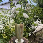 گلدون پایه دار مرمر سبز