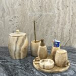 جافرچه ای مرمر عسلی با فرچه